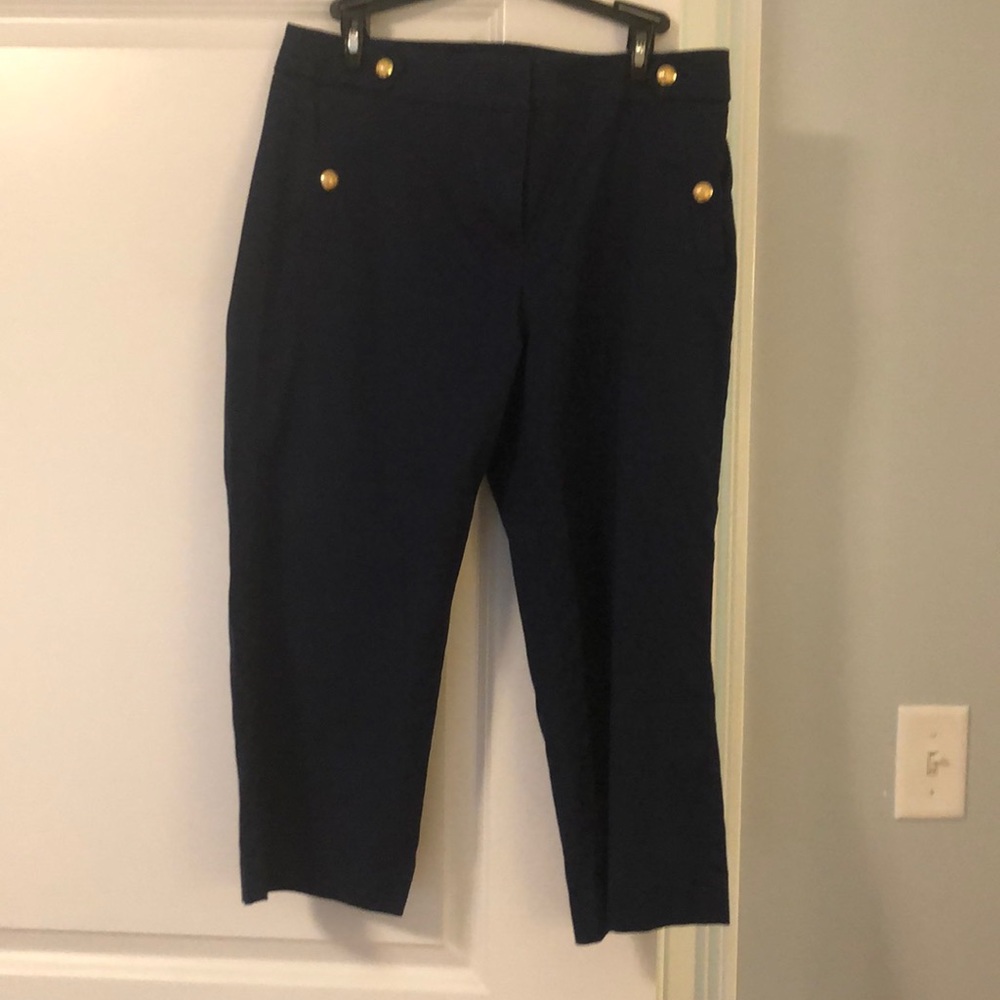 Talbots blue capris, Size 10 p, great condition